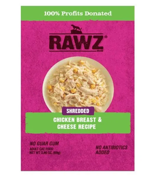 8/2.46 oz. Rawz Shredded Chicken Breast & Cheese - Food